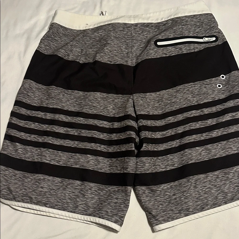 American Eagle Outfitters Black and Gray Board Shorts
